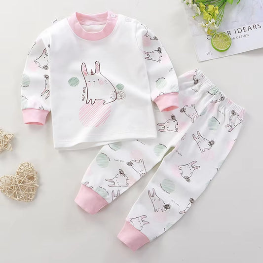 Kids Pastel Bunny Fleece Co-ord Set featuring a cute bunny design on the sweatshirt and matching pants for toddlers. 800