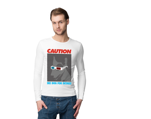 Men '3D Effect' Long Sleeve T-shirt