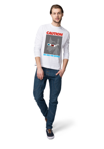 Men '3D Effect' Long Sleeve T-shirt