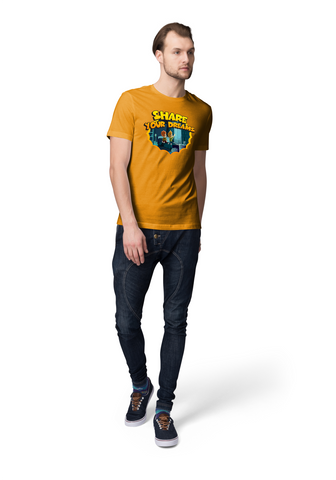 Men 'Dream' T-shirt with Dark Orange Colour