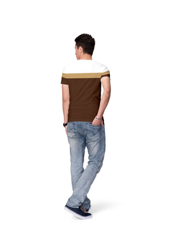 Men 'Multi-color' Brown Layered T-shirt