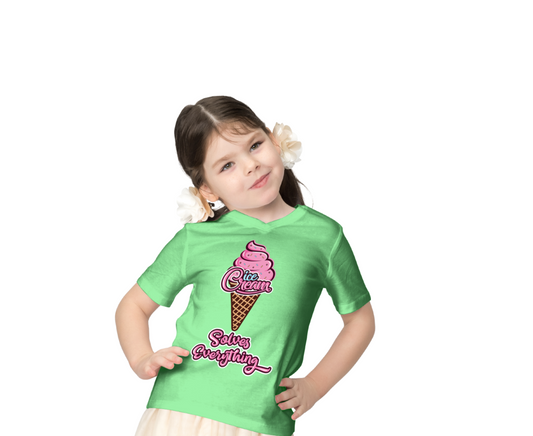 Girls Cotton Candy Colour Icecream Tshirt 1194