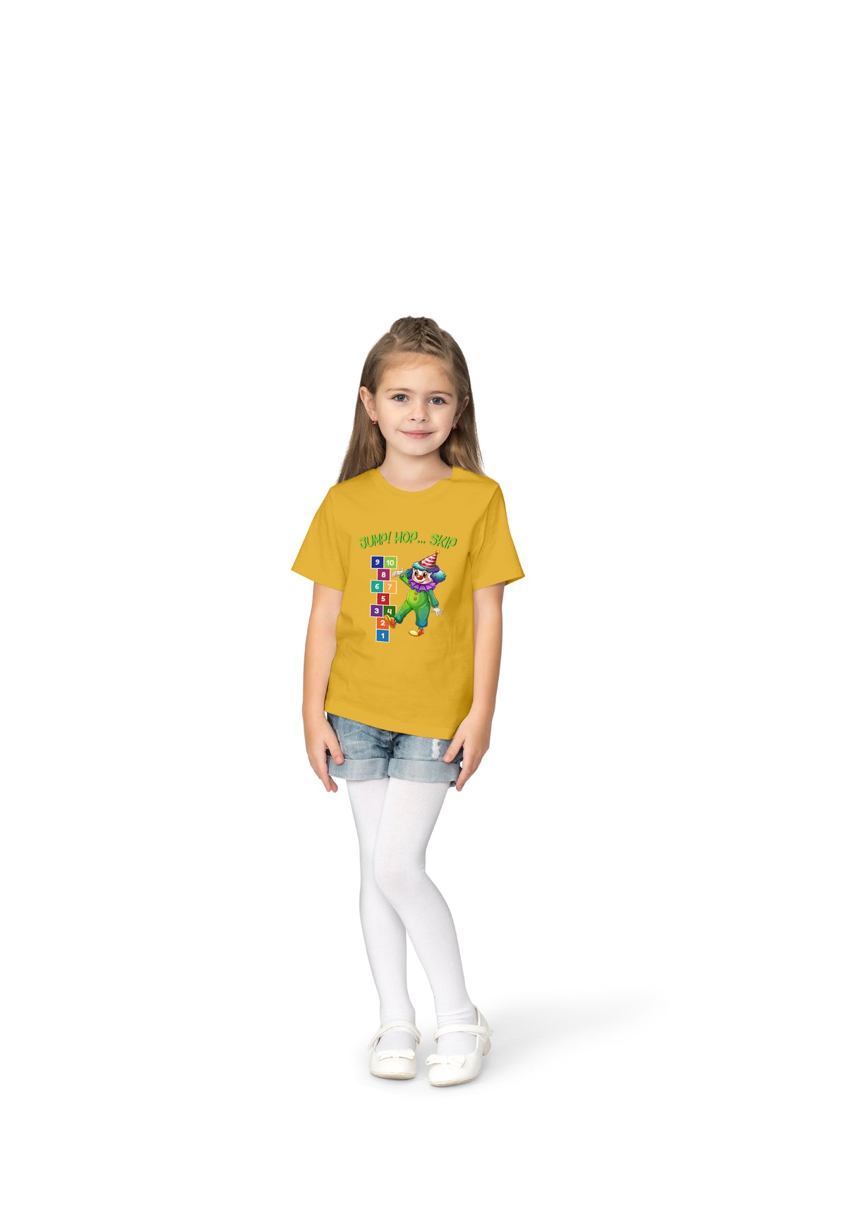 Girls Cotton Candy Colour Jump Hop Skip Tshirt