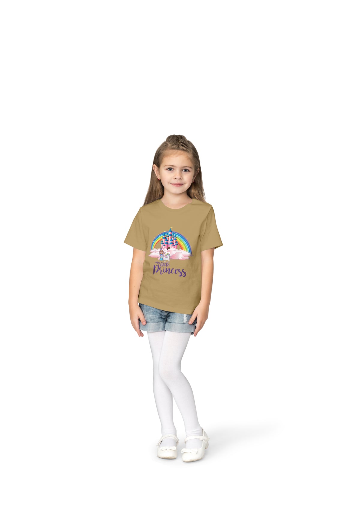 Girls Cotton Candy Colour Princess Tshirt
