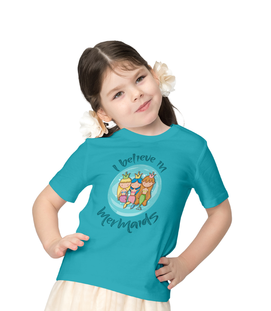Girls Cotton Candy Colour I Believe in Mermaids Tshirt 1121