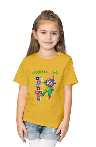 Girls Cotton Candy Colour Jump Hop Skip Tshirt
