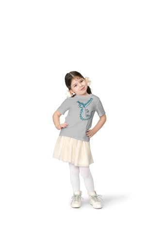 Girls Croco Cotton Candy Colour Tshirt