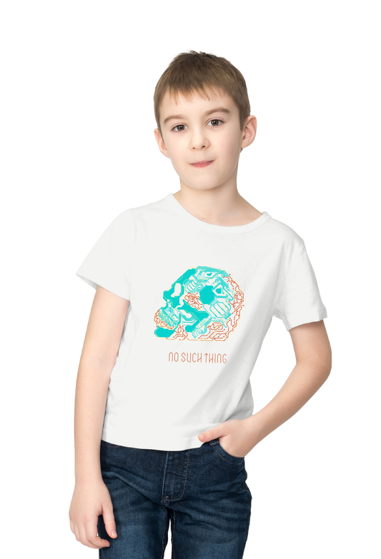 Boys Fluorescent White Colour Tshirt 1217
