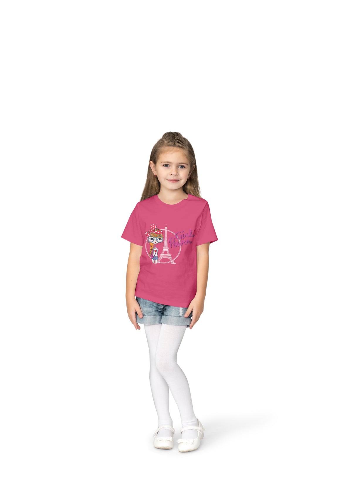 Girls Cotton Candy Colour Paris Tshirt