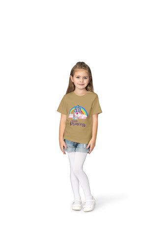 Girls Cotton Candy Colour Princess Tshirt