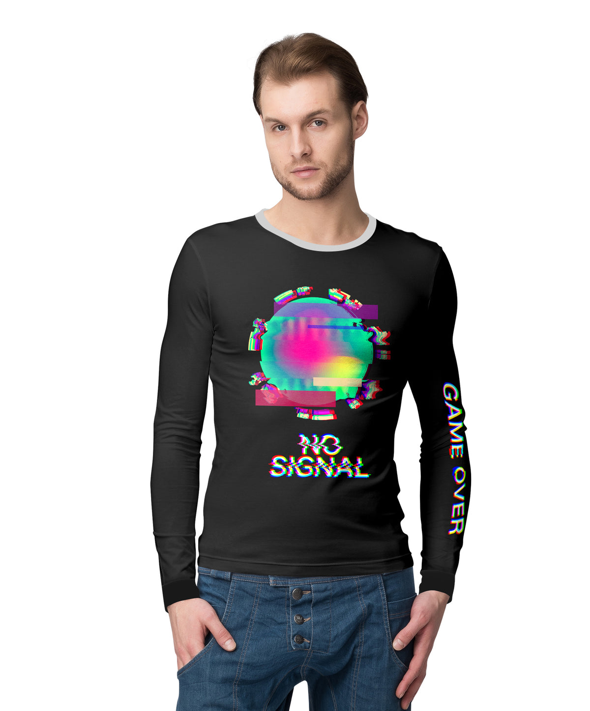 Men 'No Signal' Long Sleeve T-shirt