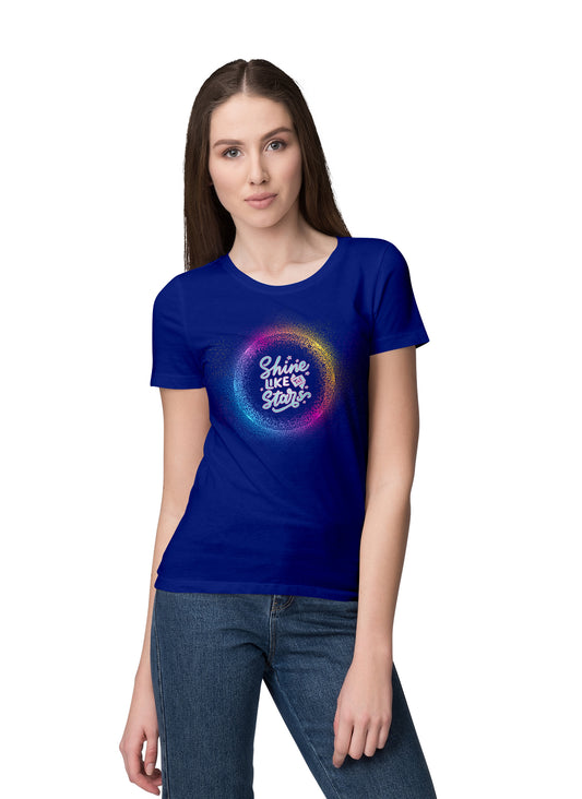 Women 'Shine Like The Stars' T-shirt with Glitter 1392