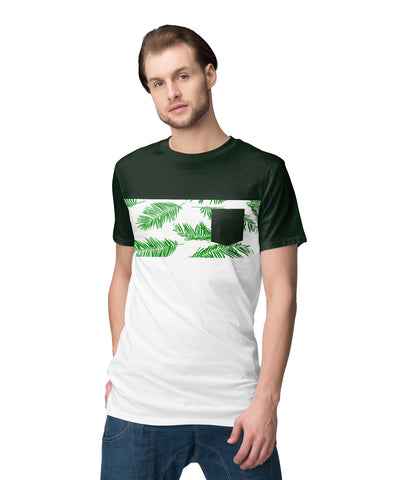 Men 'Floral Print' with Pocket T-shirt