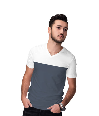Men VNeck 'Multi-color' T-shirt