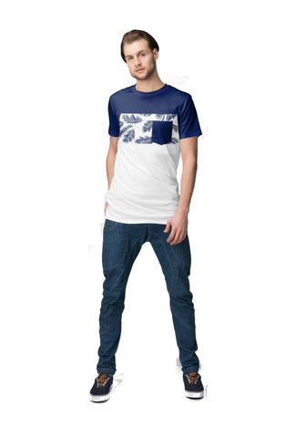 Men 'Floral Print' with Pocket T-shirt
