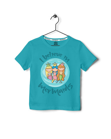 Girls Cotton Candy Colour I Believe in Mermaids Tshirt