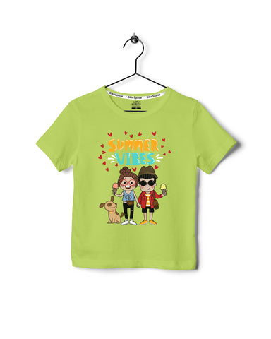 Girls Cotton Candy Colour Summer Vibes Tshirt