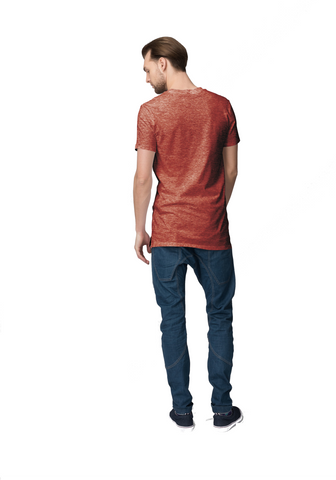 Men 'Run' Activewear Maroon T-shirt