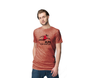 Men 'Run' Activewear Maroon T-shirt